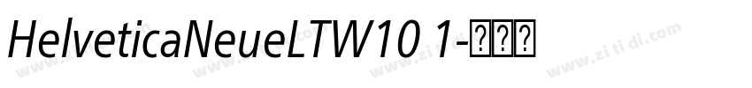 HelveticaNeueLTW10 1字体转换